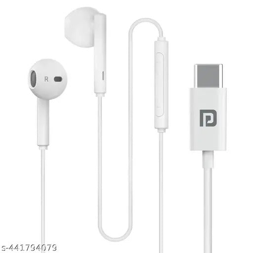 Portronics Conch Theta C in Ear Type C Wired Earphones with in Line HD Mic