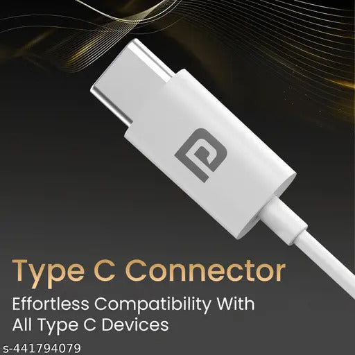 Portronics Conch Theta C in Ear Type C Wired Earphones with in Line HD Mic